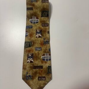 Structure Brown Patterned Tie